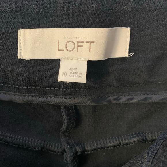 Loft Black Julie Ponte Pants Size 10 - Picture 5 of 8